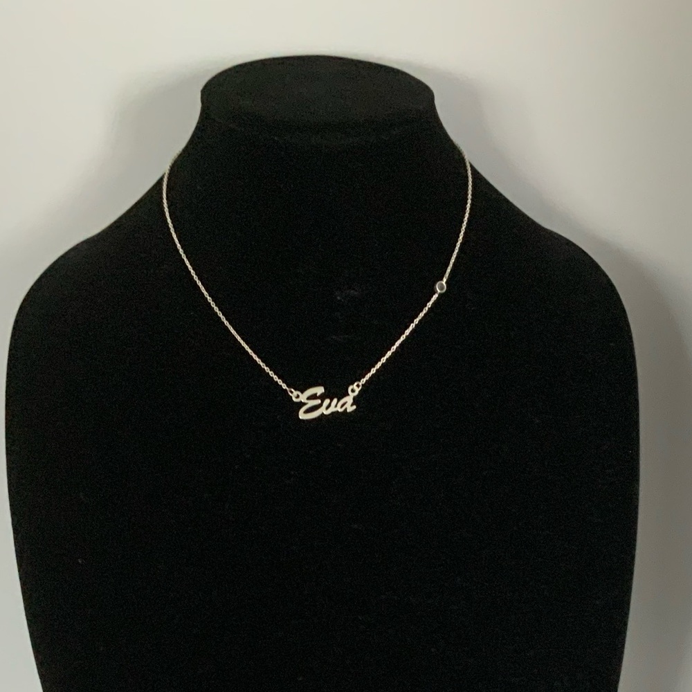 ARGENTO VIVO silver Birthstone /Nameplate Necklace